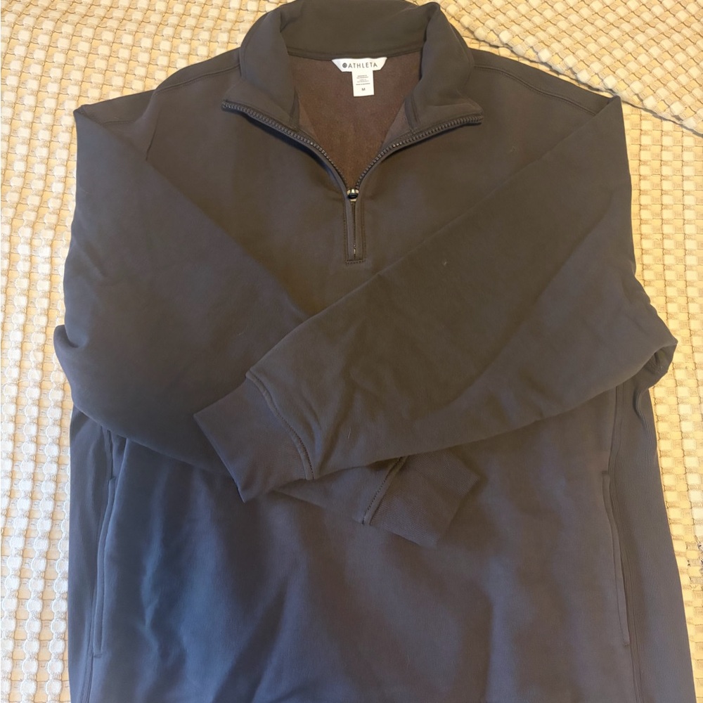 Athleta Quarter-Zip Pullover - Dark Brown